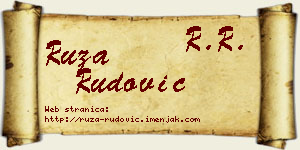 Ruža Rudović vizit kartica